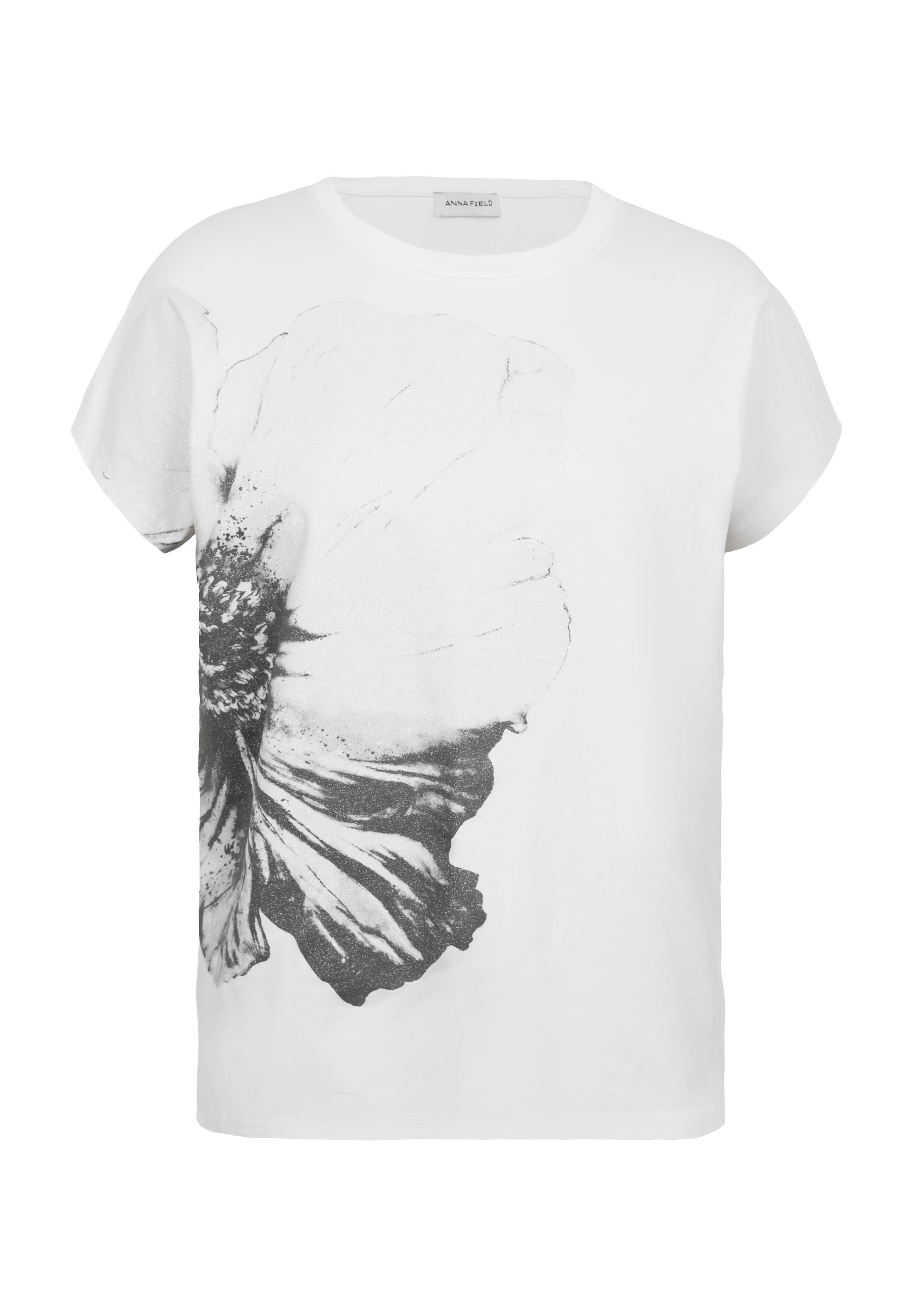 Anna Field T-shirt en XS en gris foncé / noir / blanc, Vue avec produit