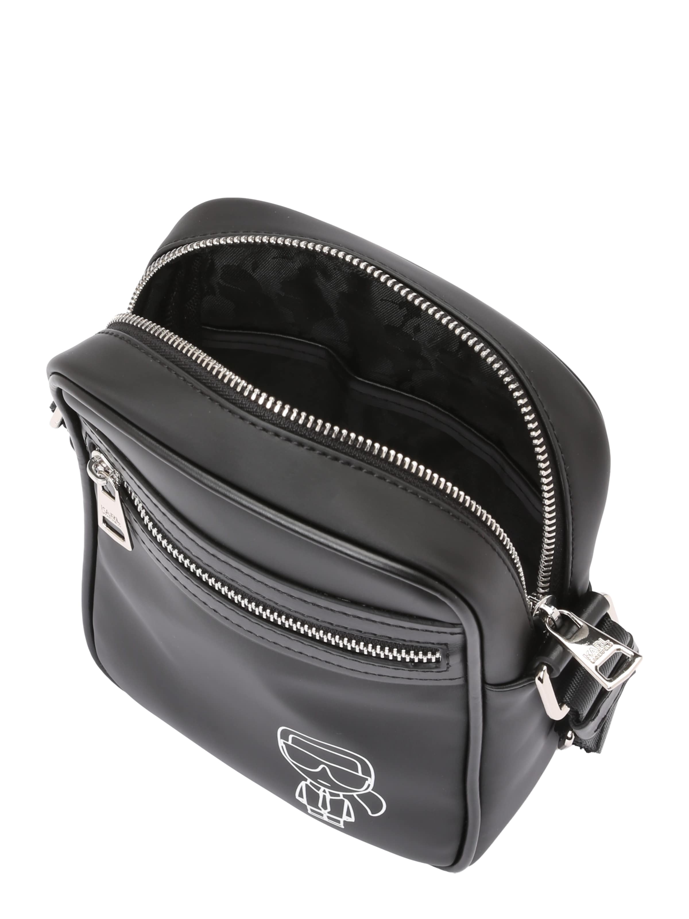 Karl Lagerfeld Olkalaukku värissä musta: yläosa