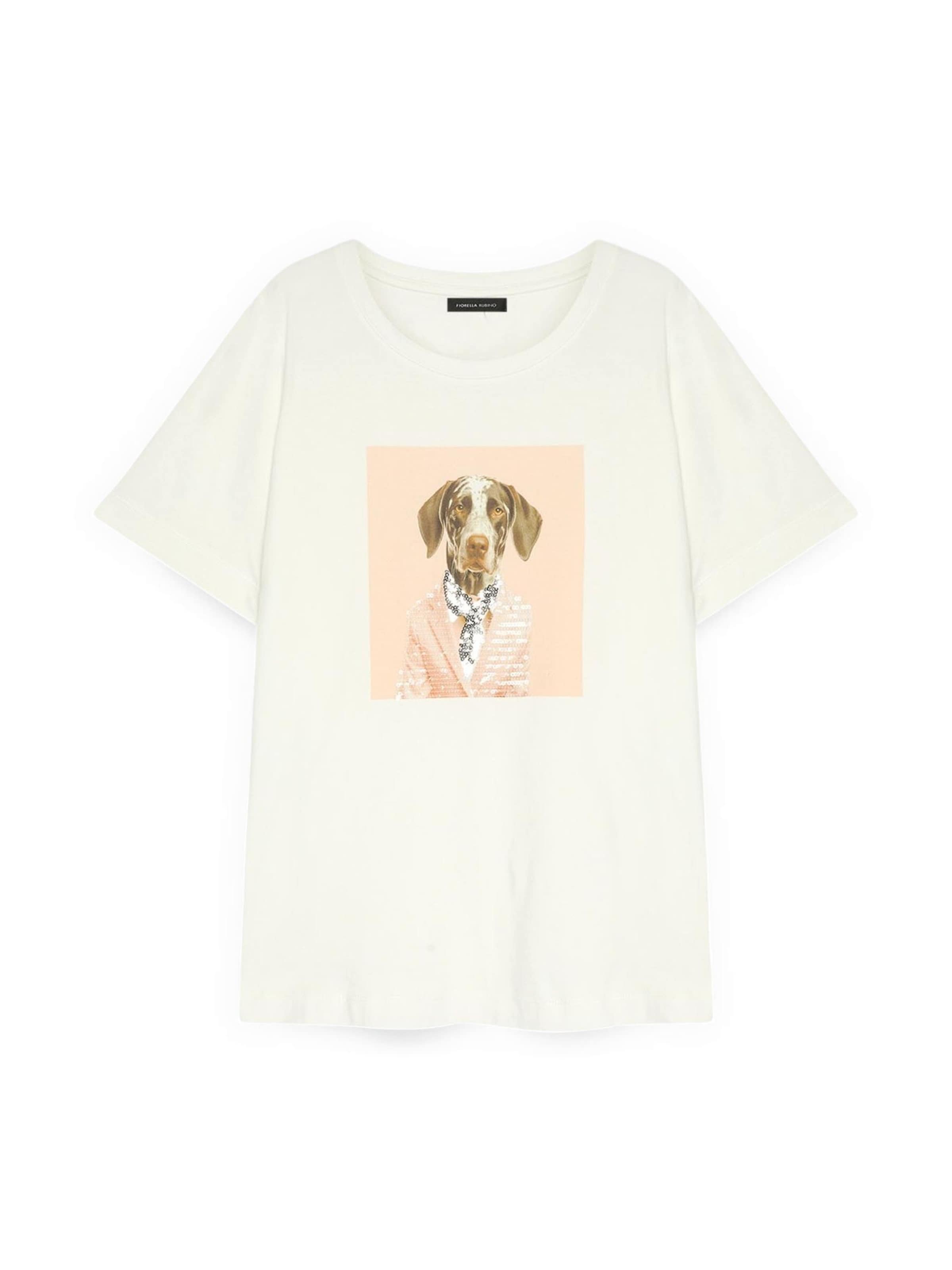 T-shirt Fiorella Rubino en blanc : devant