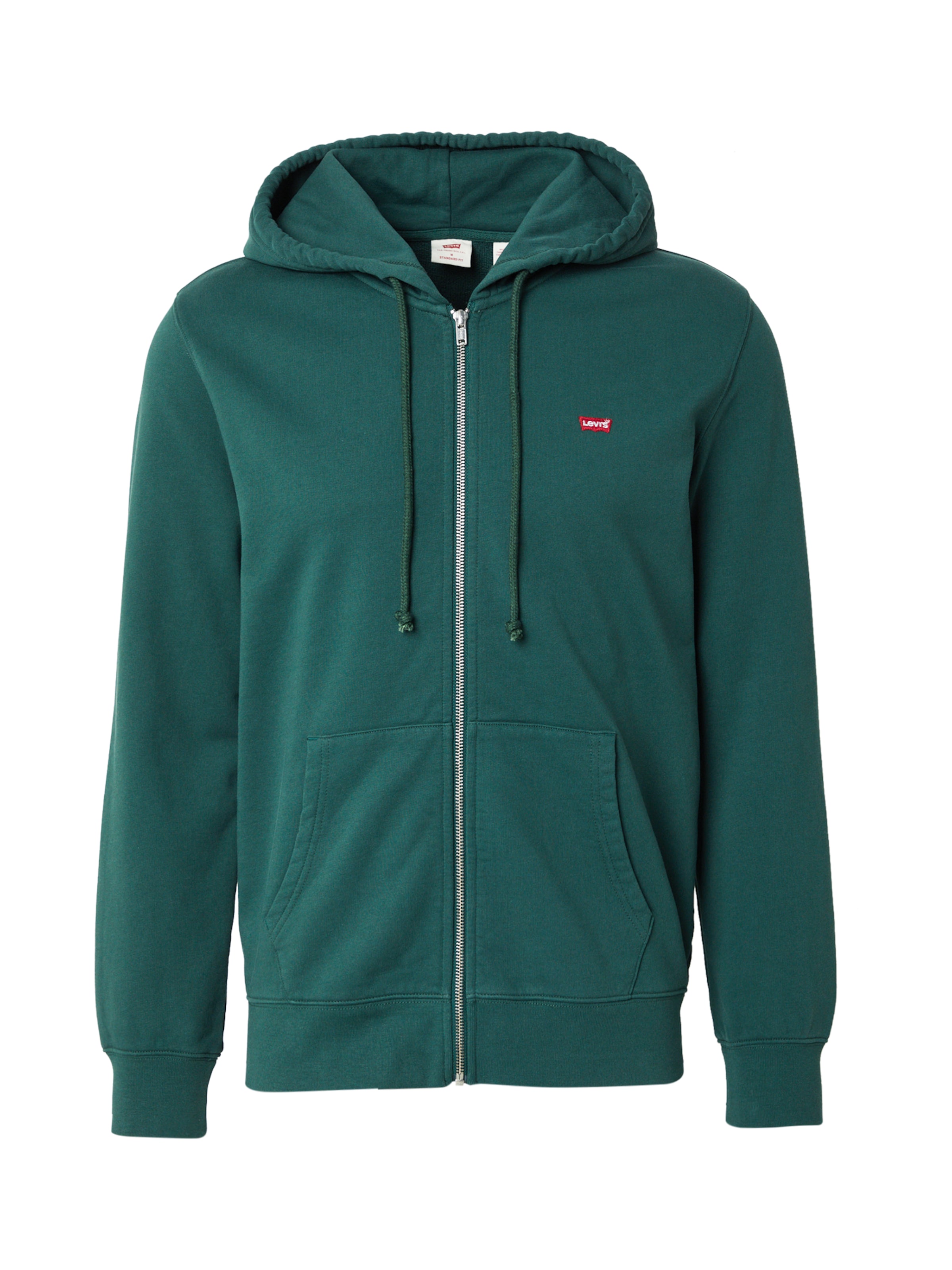 LEVI'S ® Sweatjacke 'Housemark Zip Up Hoodie' in Grün: Vorderseite