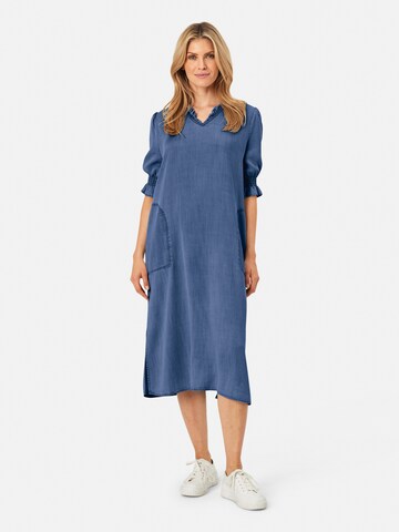 Robe 'Nydelana' Masai en bleu : devant