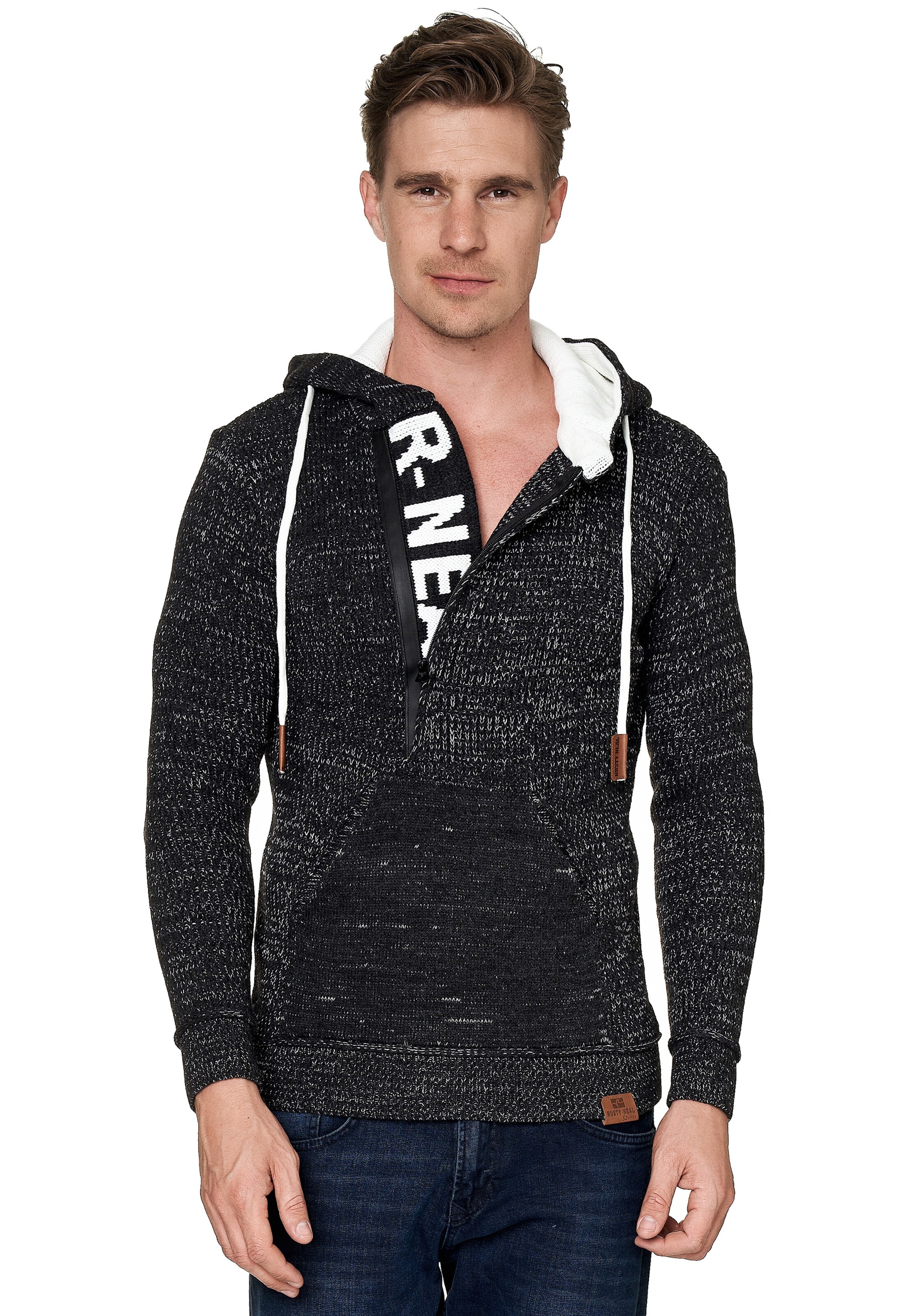 Rusty Neal Trui in Grijs: voorkant