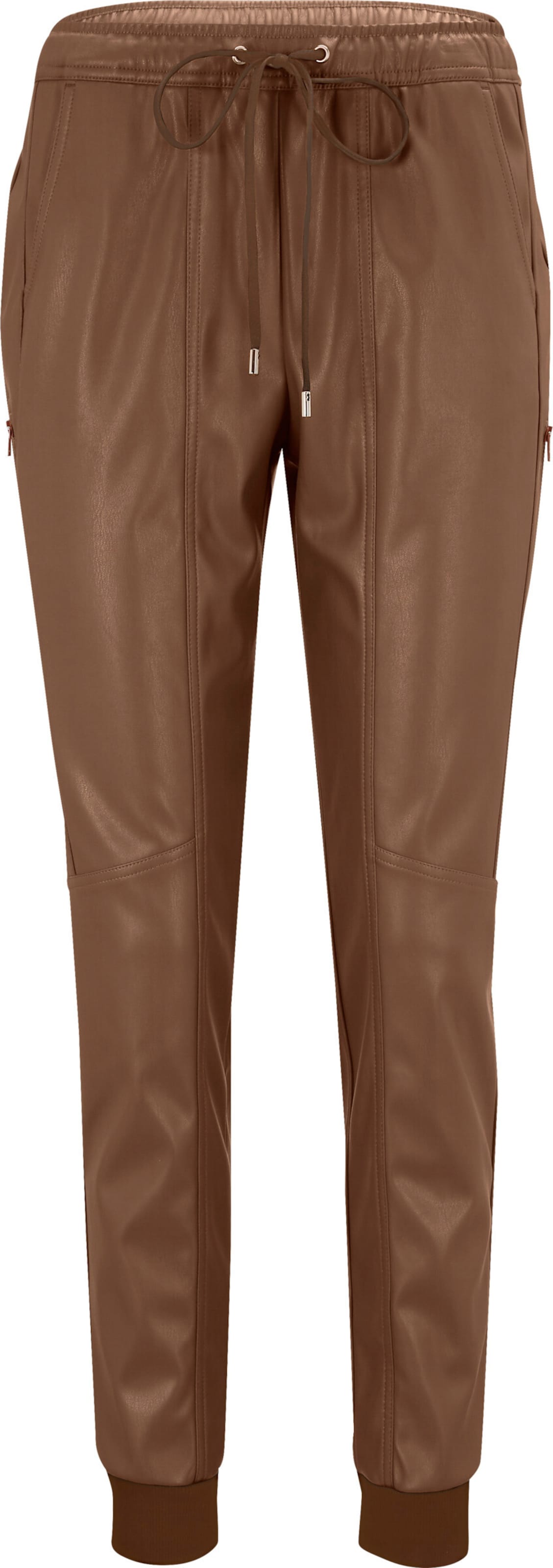 Effilé Pantalon heine en marron : devant