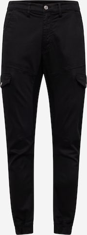 Pantaloni cu buzunare 'New Kombat' de la GUESS pe negru: față