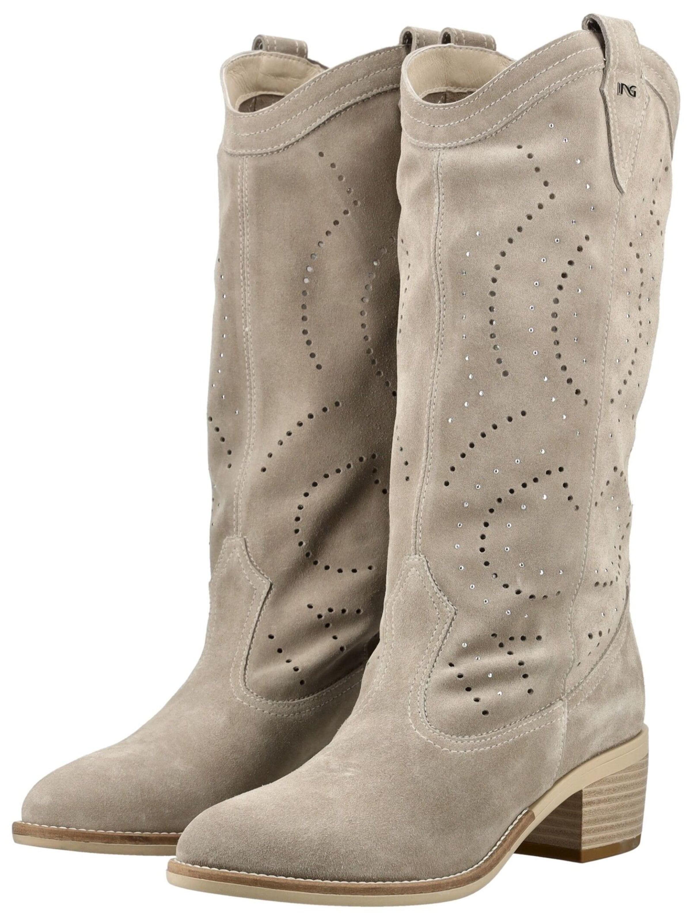Stivale da cowboy di Nero Giardini in beige