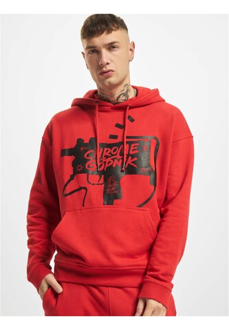 Sweat-shirt DEF en rouge : devant