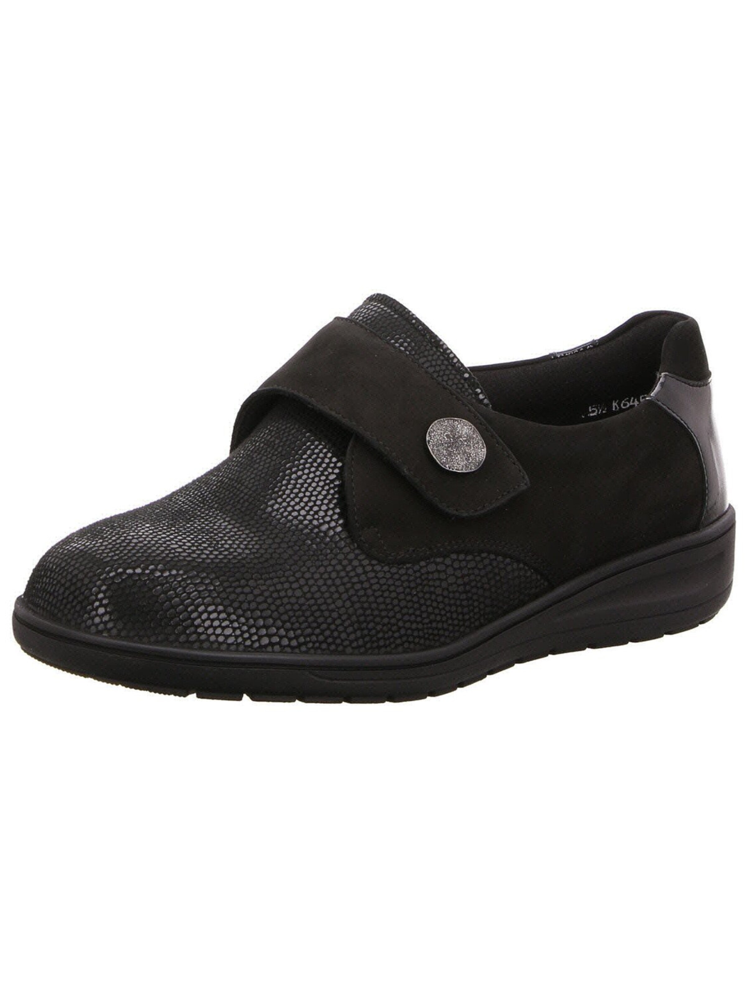 SOLIDUS Low shoe 'Slipper Damen 29506 00791 Echtleder in schwarz' in Black: front