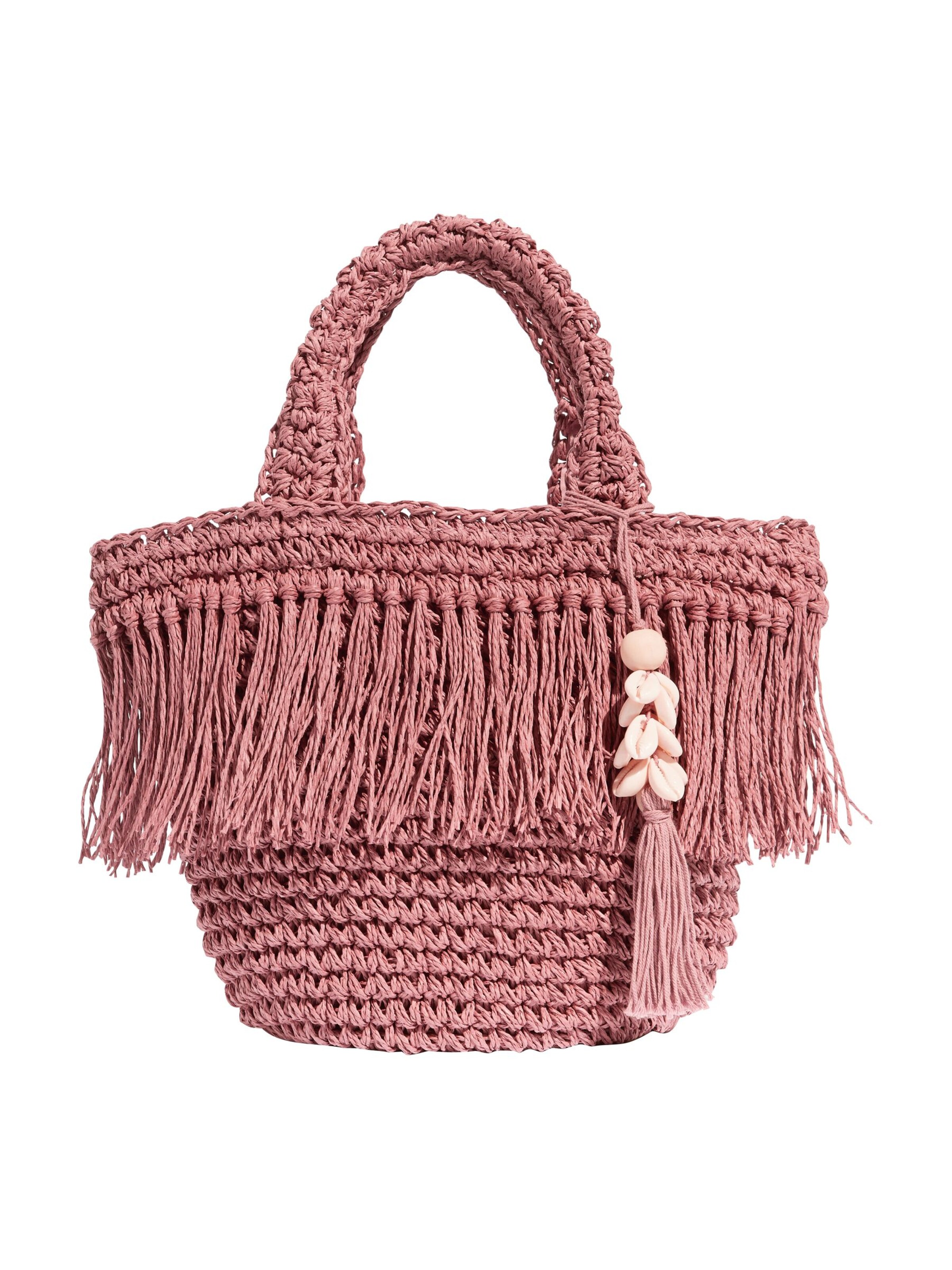 Lipsy Plážová taška – pink: přední strana