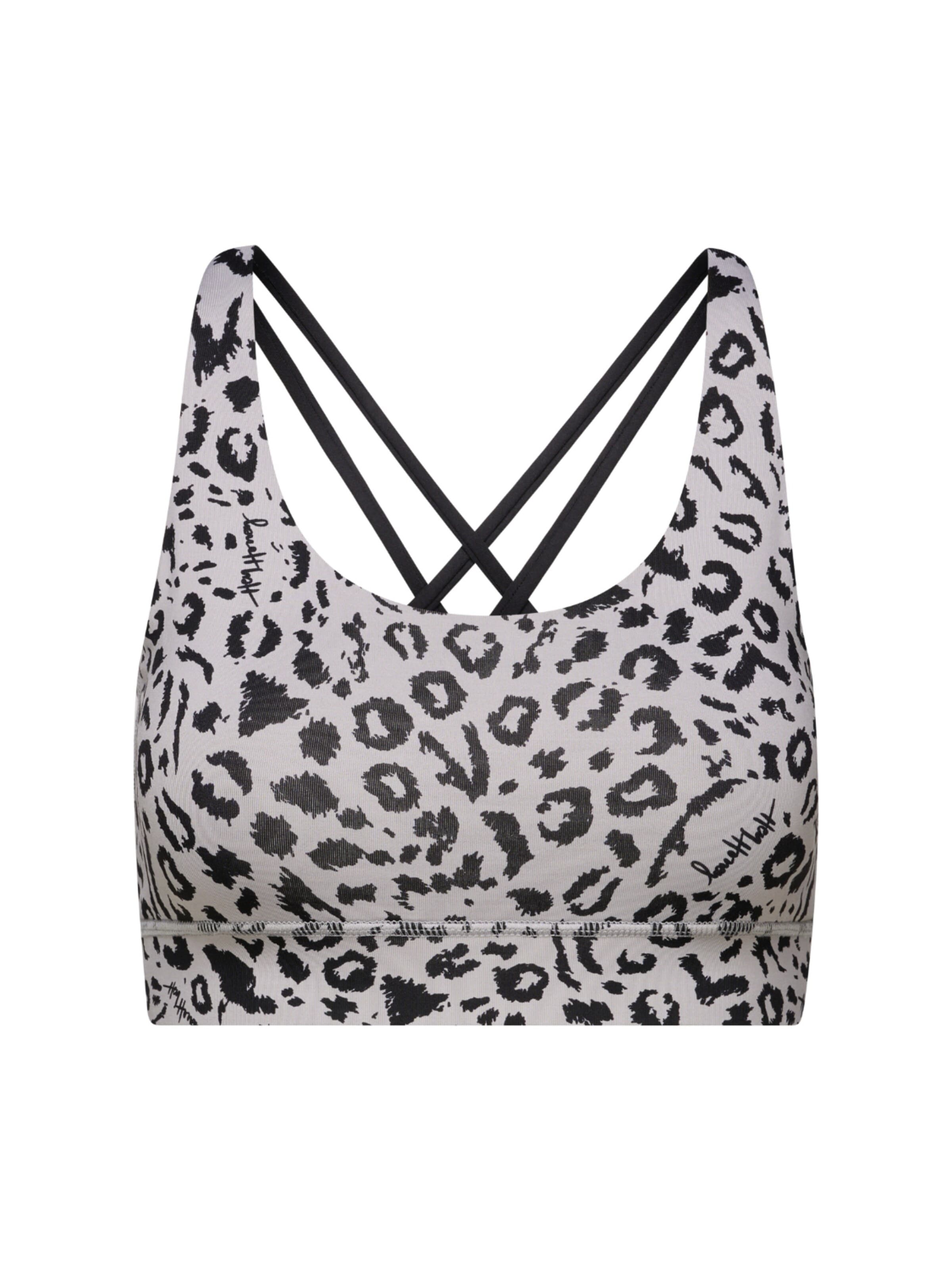 Hey Honey - Bustier Sujetador deportivo 'Criss Cross' en gris