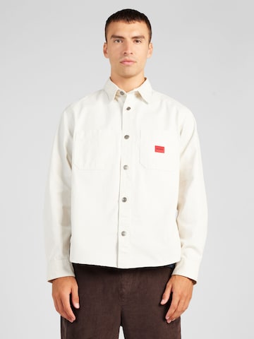 HUGO Comfort Fit Риза 'Erato' в бяло: отпред