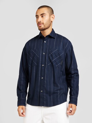 Fit confort Chemise TOM TAILOR DENIM en bleu : devant