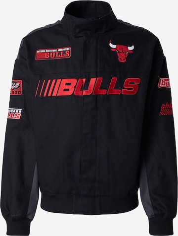 NEW ERAPrijelazna jakna 'NBA MOTORSPORT' - crna boja: prednji dio