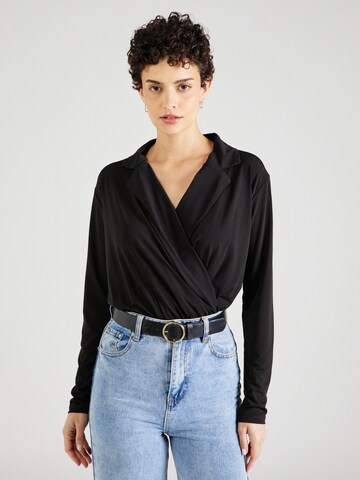 ABOUT YOU Blouse body 'Charlie' in Zwart: voorkant