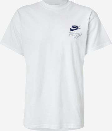 T-Shirt Nike Sportswear en blanc : devant