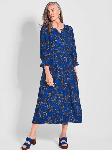 Goldner Sommerkleid in Blau