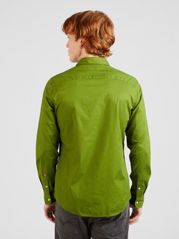 SCOTCH & SODA Slim fit Button Up Shirt 'Essential' in Green