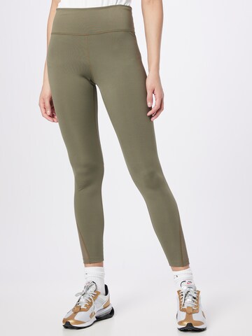 NIKE Skinny Sportbroek 'One' in Groen: voorkant