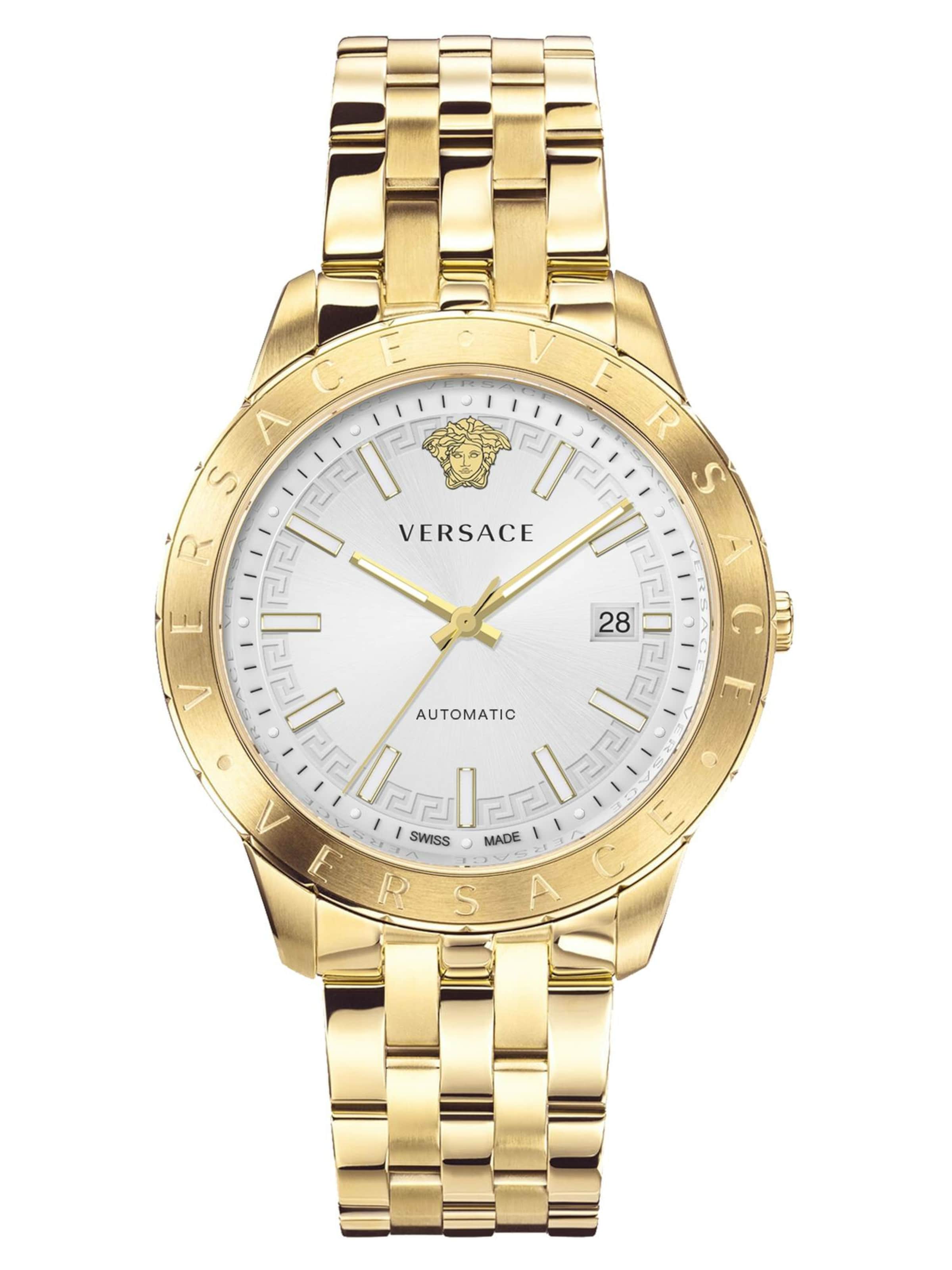 VERSACE Analog Watch 'Univers' in Gold / White, Item view