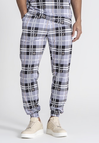 Gianni Kavanagh Tapered Broek 'British 2.0' in Grijs: voorkant