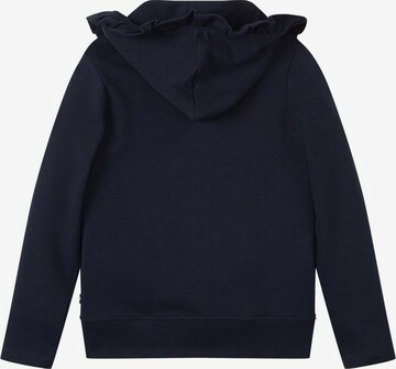 TOM TAILOR Zip-Up Hoodie in Blue