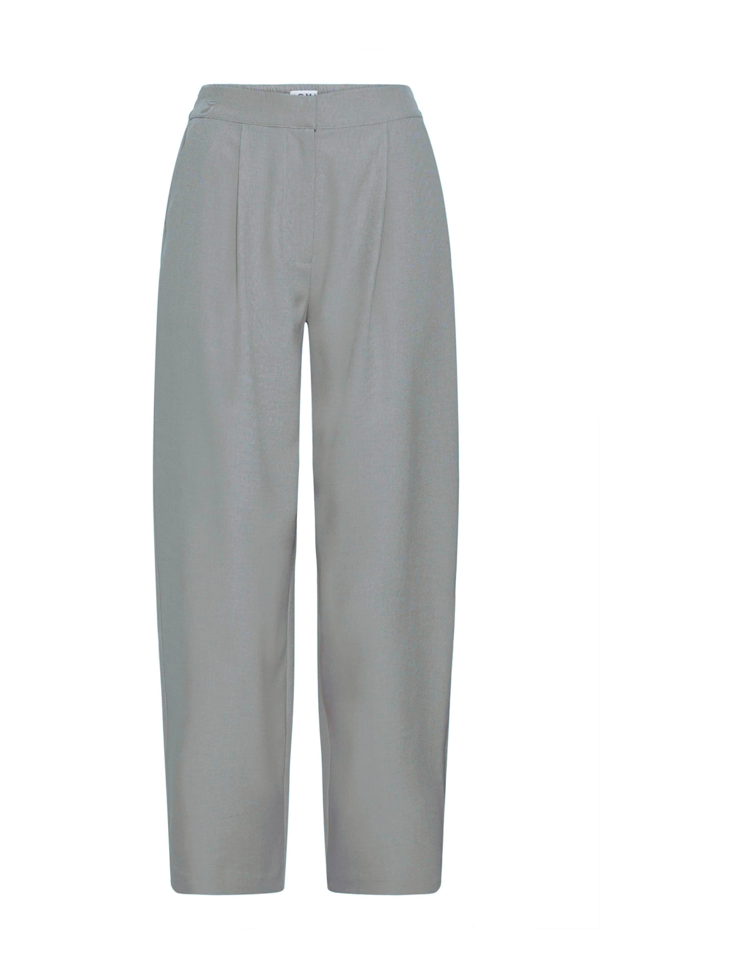 pelēks ICHI Baggy Klasiskas bikses 'IHFAVA': no priekšpuses