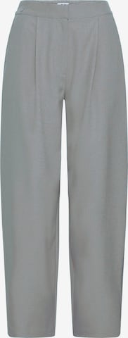 ICHI Pleat-Front Pants 'IHFAVA' in Grey: front