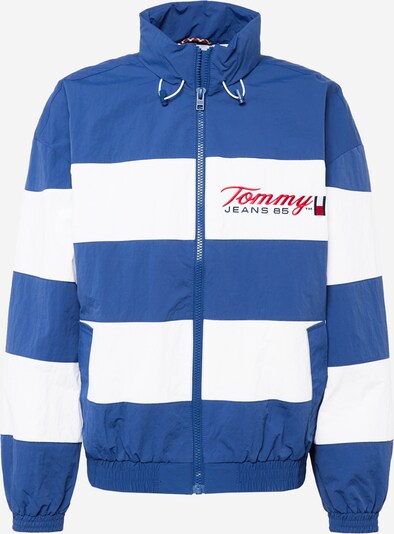 Tommy Jeans Overgangsjakke 'Timeless' i blå / knallrød / hvit, Produktvisning