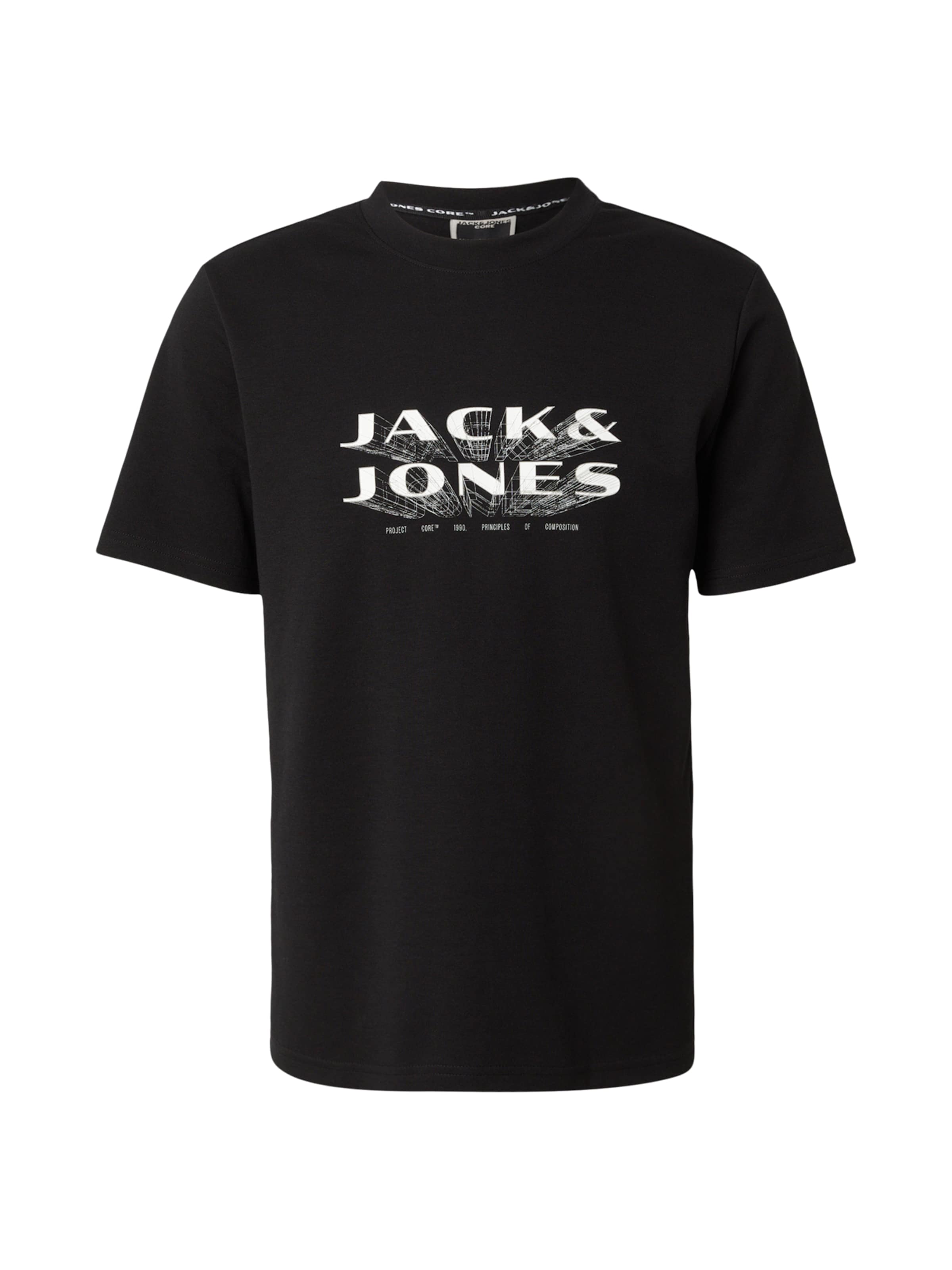Maglietta 'JCOFUSION' JACK & JONES di colore nero / bianco, Visualizzazione prodotti