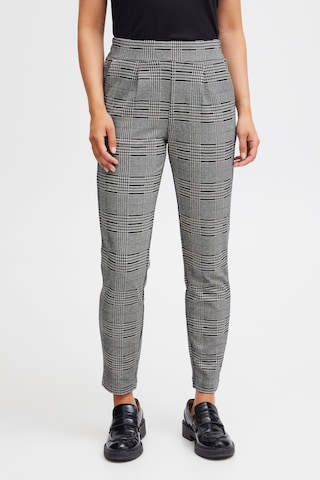 b.young Regular Pleat-Front Pants in Grey: front