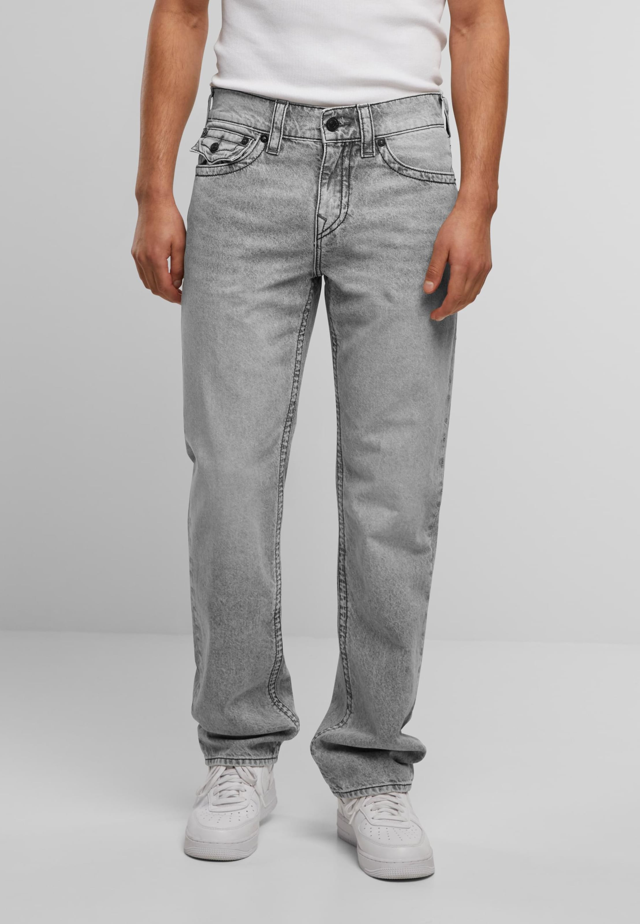 True Religion Regular Jeans 'Ricky' in Grey Denim ABOUT YOU