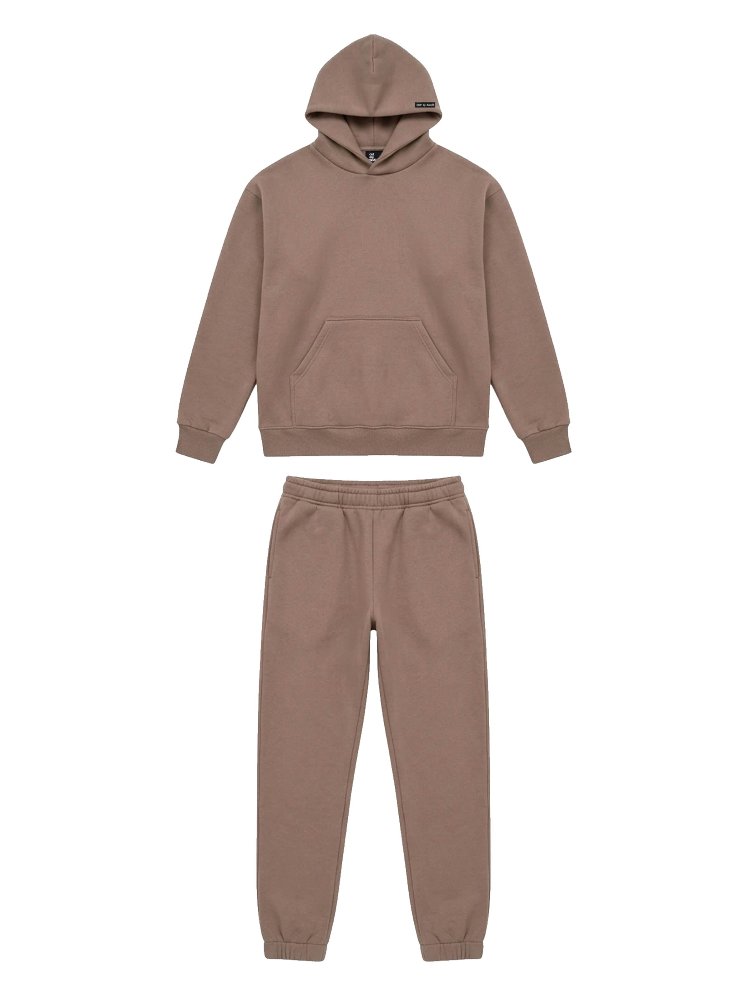cut my fashion Tracksuit 'Treningai vyrams "CMF by Kamilė" CMF323' in Brown: front