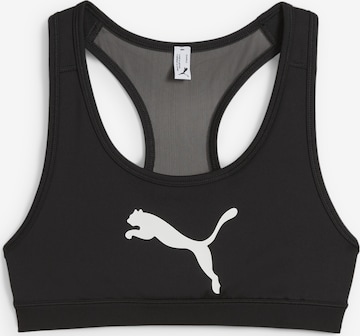 PUMA Sport-BH '4KEEPS' in Schwarz: Vorderseite