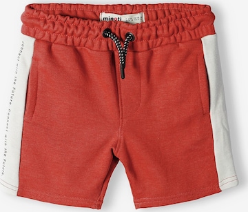 MINOTI Normalny krój Spodnie w kolorze czerwony: przód