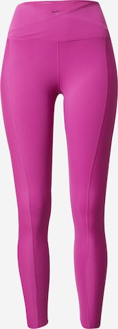 NIKE Skinny Sports trousers 'ONE' in Pink: front