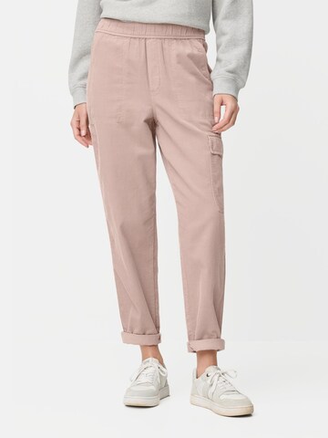 CAMEL ACTIVE Loosefit Cargo-Hose aus reiner Baumwolle in Pink: Vorderseite