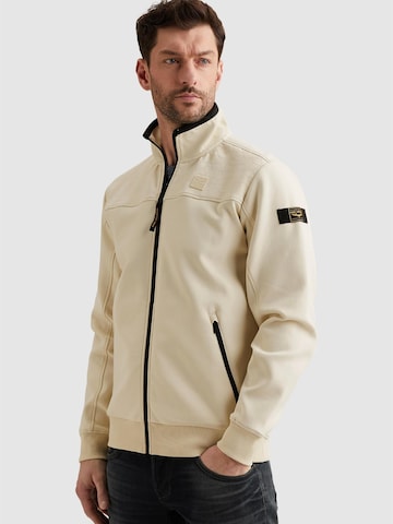 Felpa 'PME LEGEND - Sweat jacket with stand-up collar and zipper closure' di PME Legend in beige