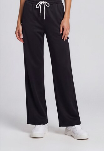 Sergio Tacchini Wide leg Broek 'Donatello 2' in Zwart: voorkant