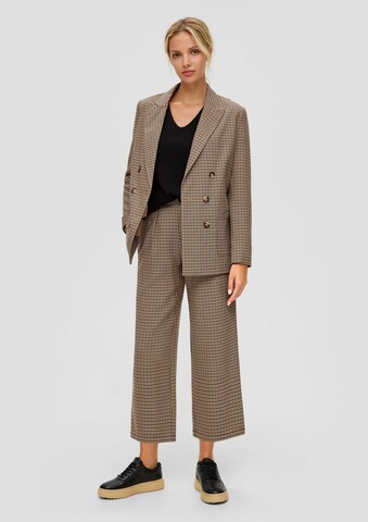 s.Oliver Wide leg Pleat-front trousers in Beige