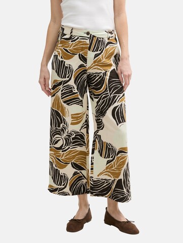 TOM TAILOR Wide leg Broek in Beige: voorkant