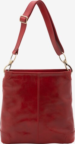 Borsa a spalla 'Borsa a Spalla Donna Pelle Vacchetta Vera - Chiusura Zip Tracolla Regolabile' di I Fratelli in rosso: frontale