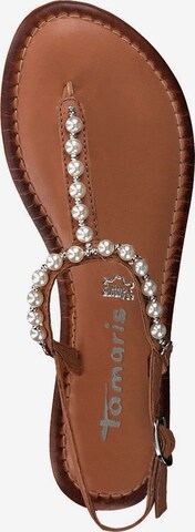 TAMARIS T-Bar Sandals in Brown