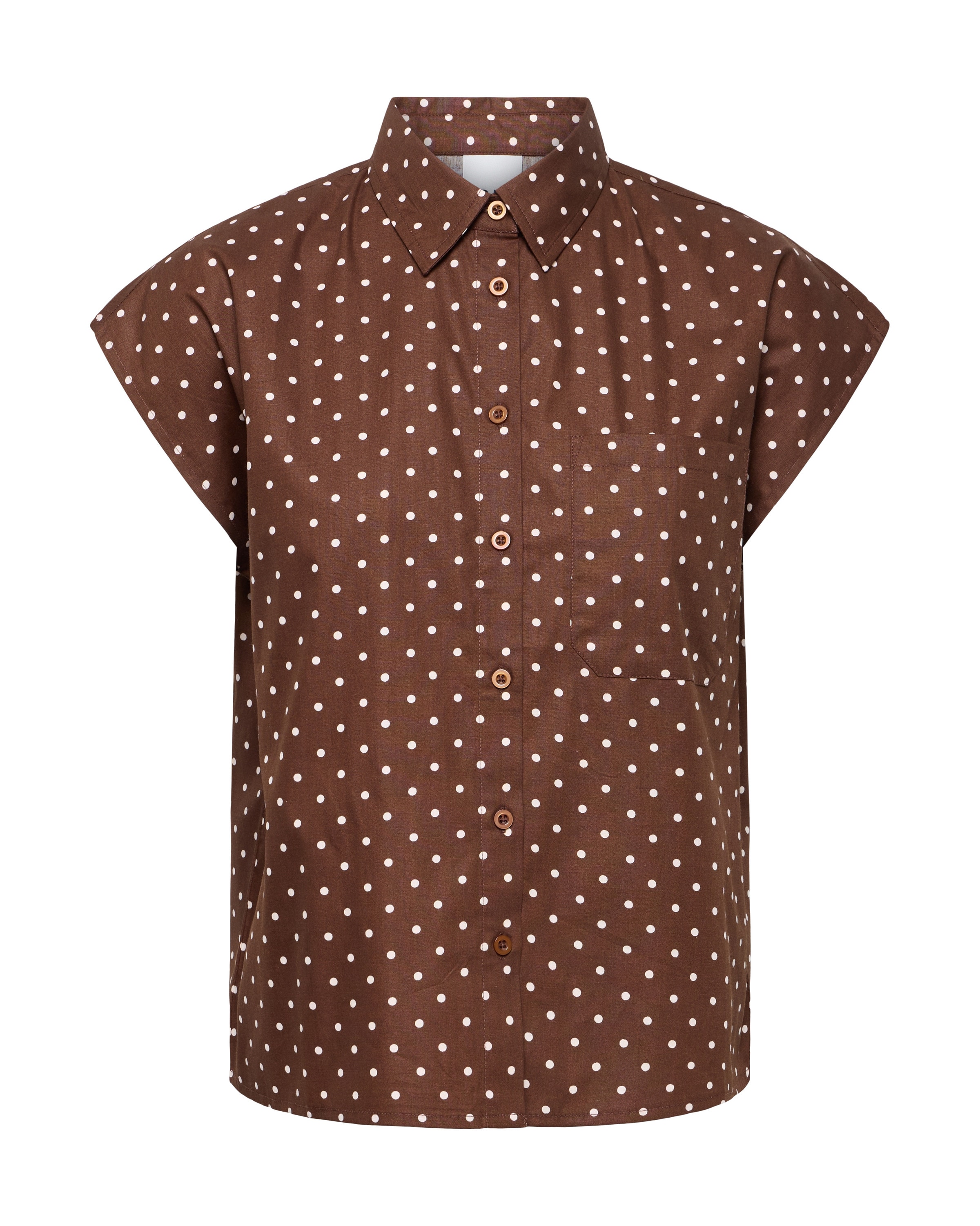 ICHI - Blusa en beige: frente