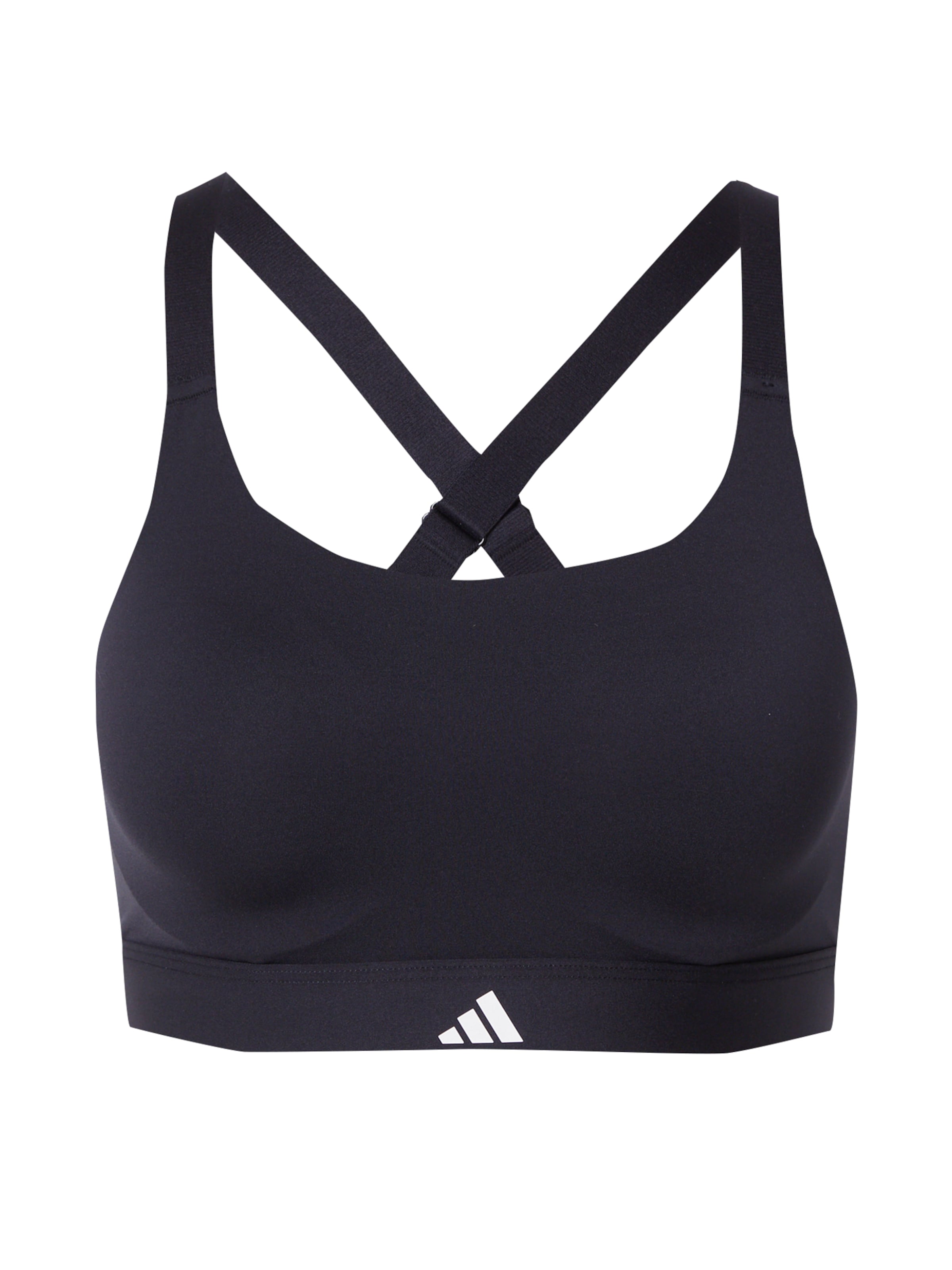 Bustieră Sutien sport 'Impact Luxe' de la ADIDAS PERFORMANCE pe negru: față