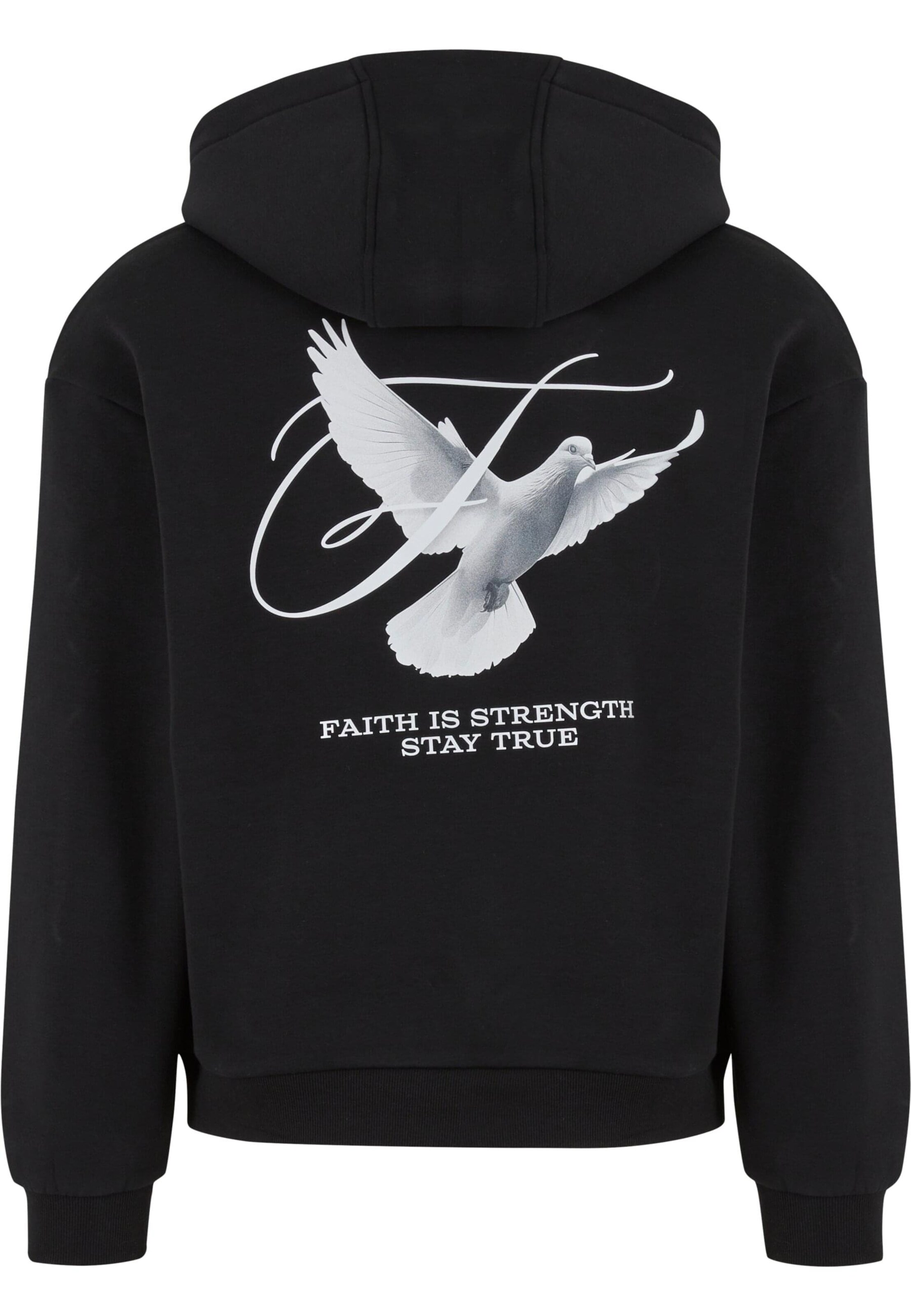 MT Upscale Sweatshirt 'Faith Is Strength' i svart