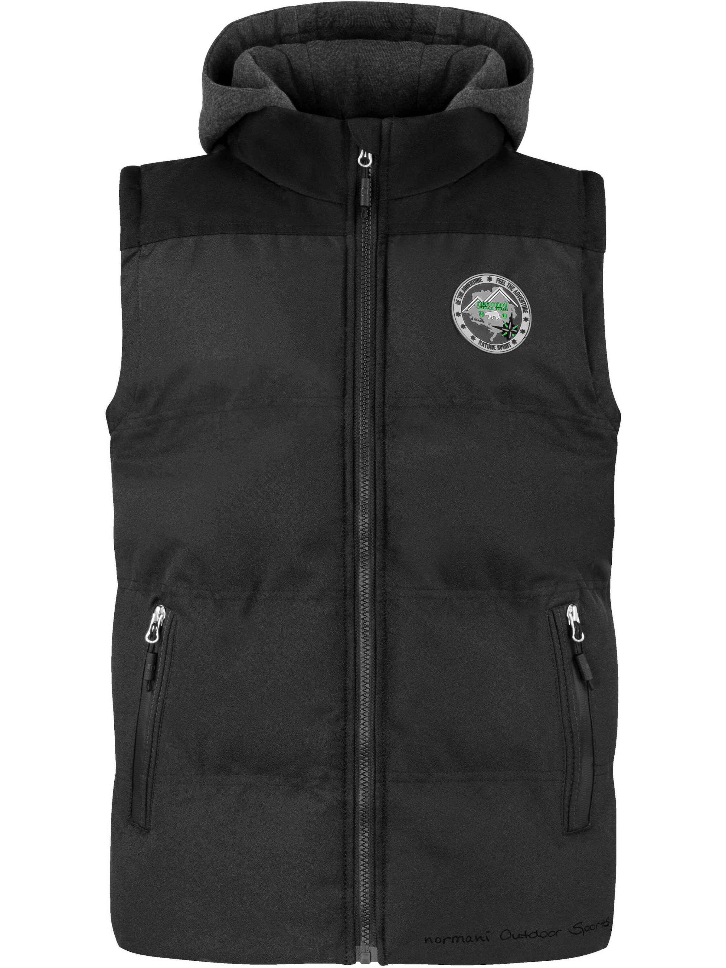 normani Sportbodywarmer 'Skien' in Zwart: voorkant