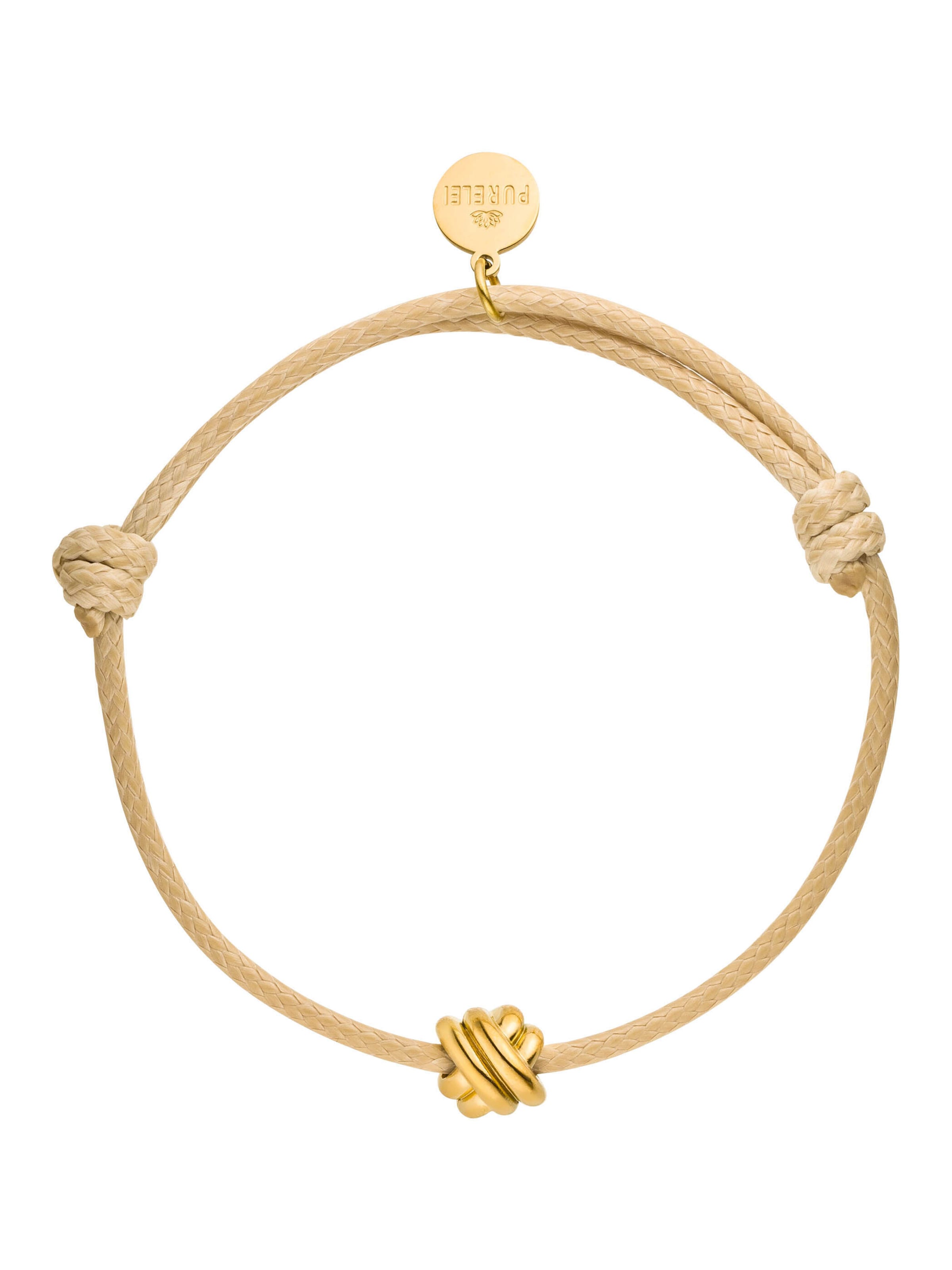 PURELEI Armband 'Knot' in Gold: Vorderseite