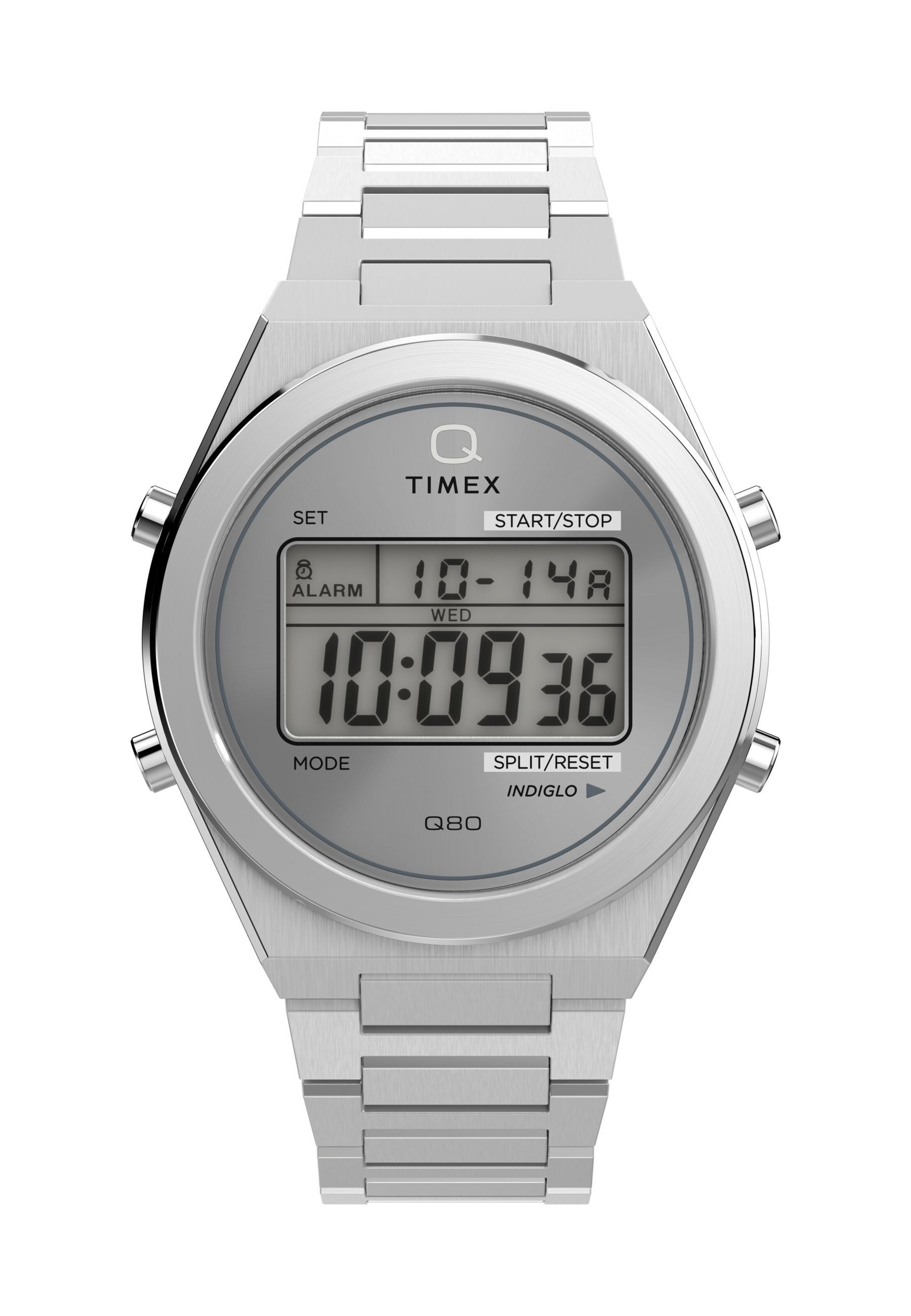 TIMEX Digitaal horloge 'Q80 Continental' in Zilver: voorkant