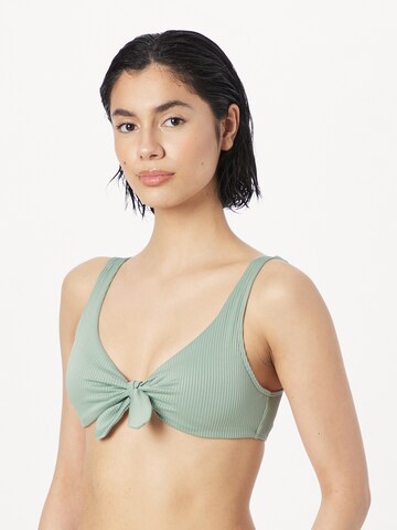 HOLLISTER - Triángulo Top de bikini en verde: frente