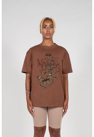MJ Gonzales Tričko 'Metamorphose V.8' – hnědá: přední strana