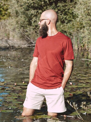 Life-Tree Shirt 'Organic Basic Burgundy' in Red